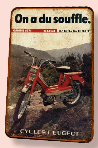 Plaque métal vintage - vintage, peugeot