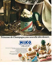 PUBLICITE  1975   MIKO  glaces  PRINCESSE DE CHAMPAGNE