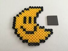 LUNE SMILEY JAUNE SUPER MARIO SNES AIMANT REFRIGERATEUR PERLE HAMA PIXEL ART