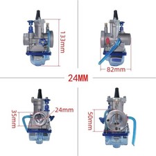 Carburateur Pwk 24Mm Bleu 2T 4T Pour Scooter Dirt Bike ATV 50-350Cc Racing