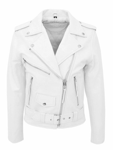 Blouson motard blanc 100 - motard,