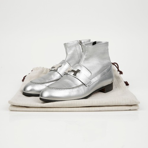 Hermes bottes chelsea cuir - bottes,