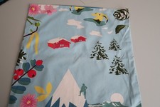 Housse Coussin  tissu Ikea  montagne vintage années 2000  fait main 45 x 45