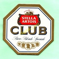 ancien sous-bock STELLA ARTOIS CLUB coaster beermat bierdeckel