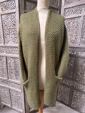 Veste longue TU cardigan grosse maille kaki IT HIPPIE cool bohème