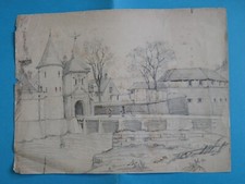 DESSIN CRAYON XX° ESQUISSE