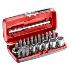 Coffret cliquet compact - 1/4'',