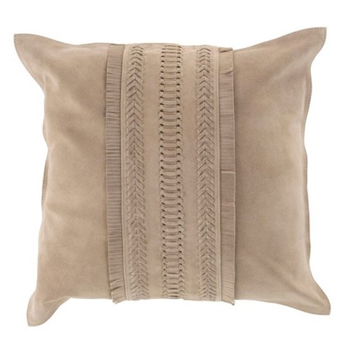 Coussin déco carré cuir - déco,