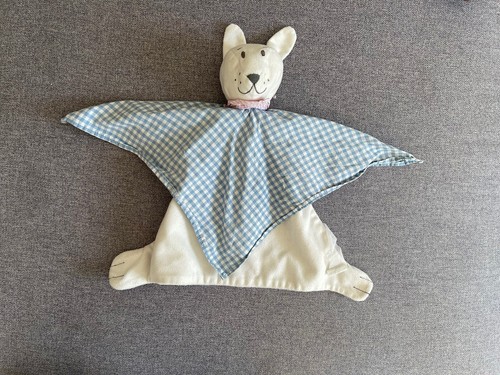Doudou plat lapin - plat, tissu