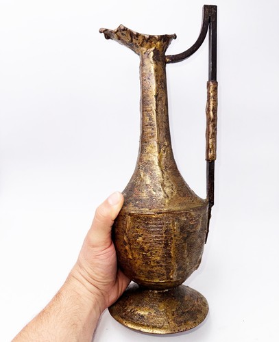 Aiguière brutaliste bronze - aiguière, en