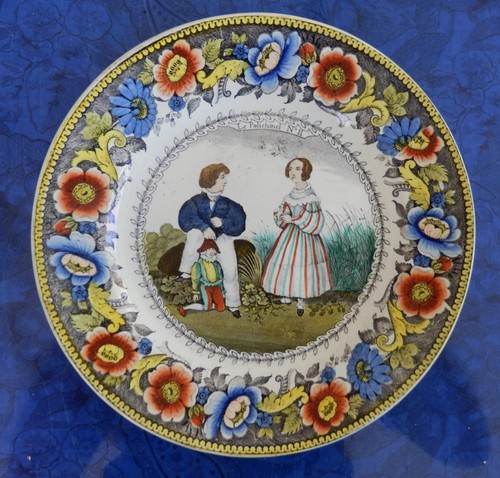 Rare assiette polychrome - assiette,