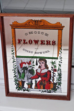 Miroir affiche ancienne art motif fleurs Vintage Choise Flowers for Cosey Bovers