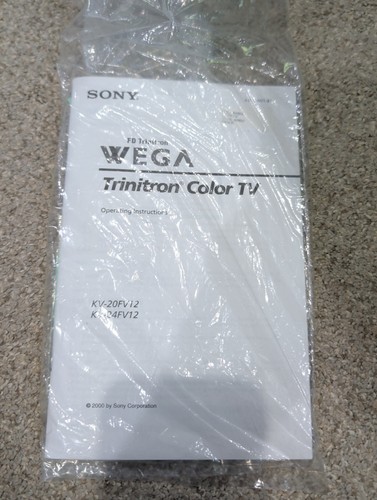 Sony manual trinitron wega - sony,