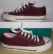 SCARPE DONNA GINNASTICA SNEAKERS TIPO CONVERSE ALL STAR TAGLIA 35 TELA BORDEAUX