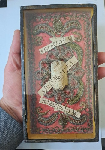 Reliquaire ancien laiton - reliquaire,