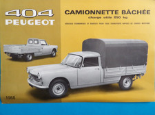 Brochure 1 feuille PEUGEOT 404 camionnette bachée 850 kg de 1968
