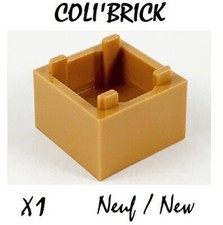 Lego 35700 - 1x Coffre Container Box 2x2x1 - Medium nougat - NEUF