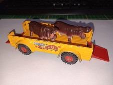 corgi toys remorque trailer cirque pinder be + 2 hippopotames