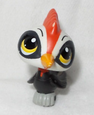 LITTLEST PET SHOP PETSHOP LPS #3571 HASBRO BIRD OISEAU PIVERT NOIR BLANC ORANGE