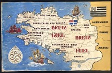 CARTE BRETAGNE BREIZ DESSIN