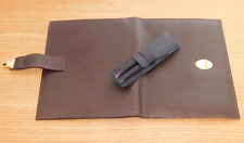 vintage LE TANNEUR France ETUI housse PORTE stylo DOCUMENT pochette CALEPIN CUIR