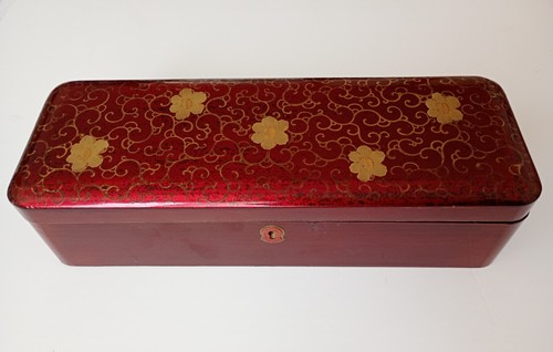 Boite gants bois laqué - boite, à