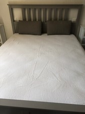 COUVRE LIT  BLANC 100 % coton épais-  rayures côtelées -  250 x 250 cm - lit 160