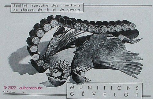 Publicite gevelot munition - gevelot,