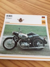 Horex 400 Regina 4 1954 Carte moto Collection Atlas Allemagne