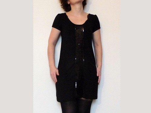 Tunique robe noir à - noir,