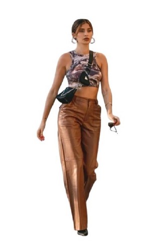 Pantalon cuir femme - cuir,