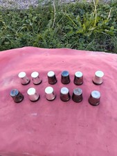 ancien  service à liqueur avec 12 gobelets en  metal argenté avec 2 poinçons