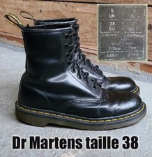 Dr MARTENS taille 38 UK5 cuir noir 1460 smooth