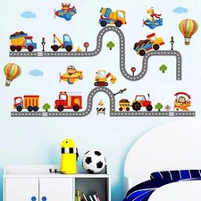 ®- Grand stickers muraux enfants garçon VOITURE 240x110 cm I Autocollant mura...