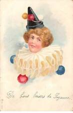 Spectacle - n°78332 - Cirque - Une femme déguisée en clown - Carte pliée v