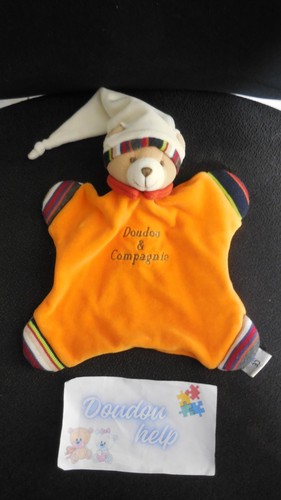 Doudou compagnie ours plat - compagnie,