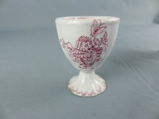 Ancien coquetier décor fleurs