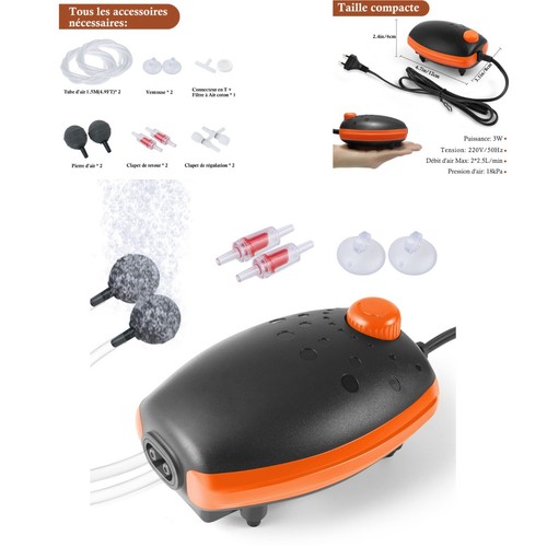 Pompe air aquarium 3w - pompe,