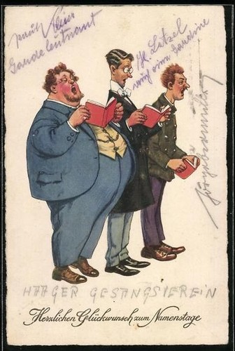 Trois hommes avec livres - , de