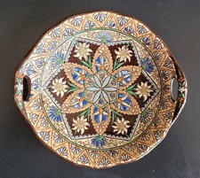 plat à anses Thoune terre cuite vernissée émaux Suisse