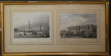 Deux gravures Paris Place de