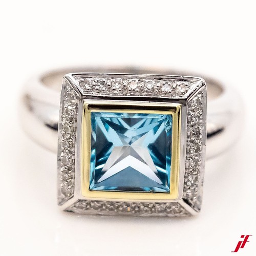 Anneau 14k blanc jaune - 14k, or