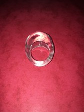Très Rare Bague Cabochon Vintage LALIQUE en Cristal Représentant Le Yin & Yang
