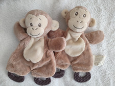 lot de 2 Doudou plat singe