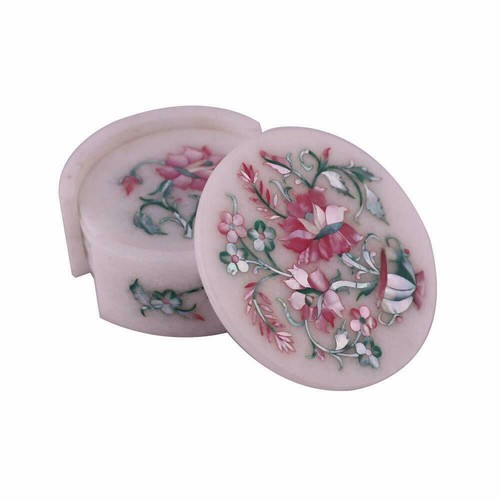 Marbre coaster set pietra dura - coaster,