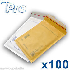 Lot de 100 enveloppes bulles PRO - 10 formats au choix - blanches ou marron