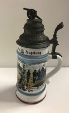 Chope reserviste 1898-1900 Reservistenkrug FOND TRANSLUCIDE AVEC GRAVURE 