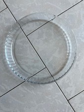 PLAT A TARTE EN VERRE TRANSPARENT - PYREX - COMME NEUF - DIAMETRE 27.5 CM