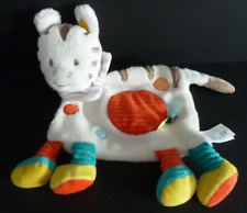 *. DOUDOU PLAT SIMBA ZEBRE ANE CHEVAL BLANC ROND ROUGE FOULARD RAYE TBE