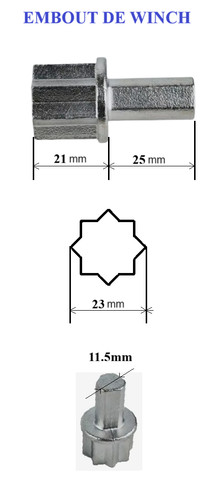 Embout winch bateau pour - embout,